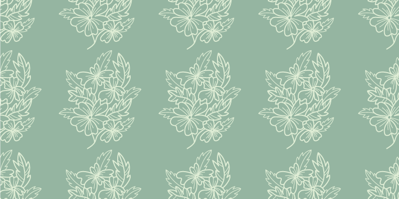 乙烯基花草地毯优雅元素 - TenStickers