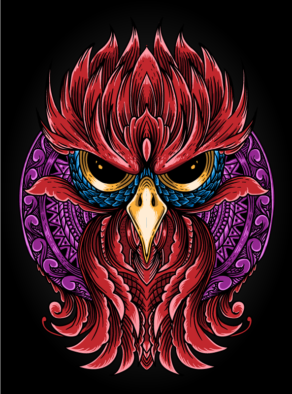 乙烯基地毯动物精美猫头鹰徽章 - TenStickers