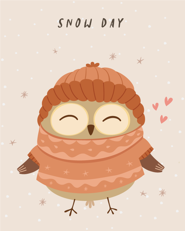 乙烯基地毯托儿所雪鸮魅力 - TenStickers