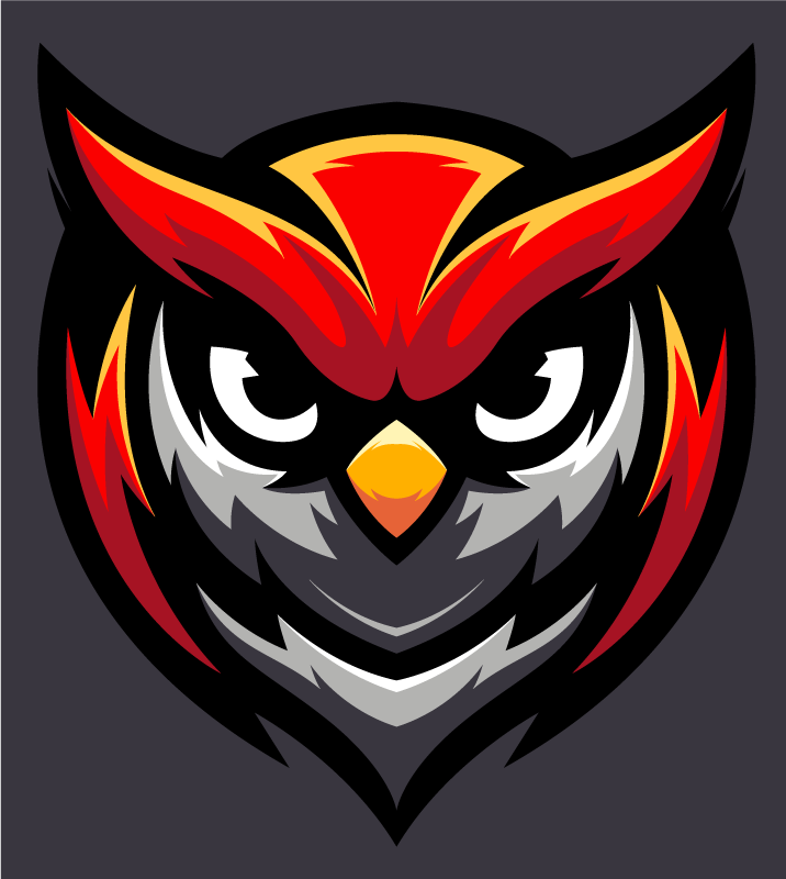 乙烯基地毯猫头鹰图案粗体设计 - TenStickers