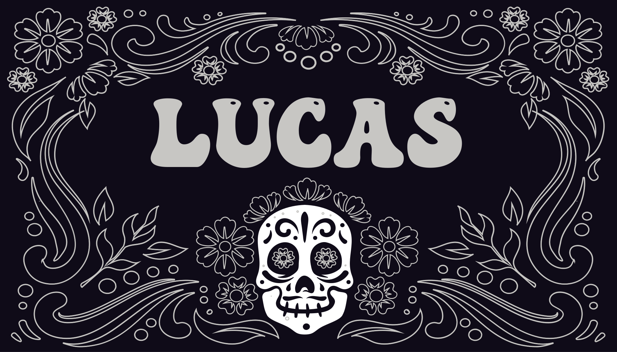 乙烯基地毯万圣节骷髅设计带名字 - TenStickers