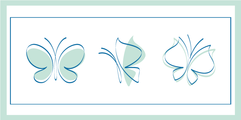 乙烯基地毯动物蝴蝶三重图案 - TenStickers