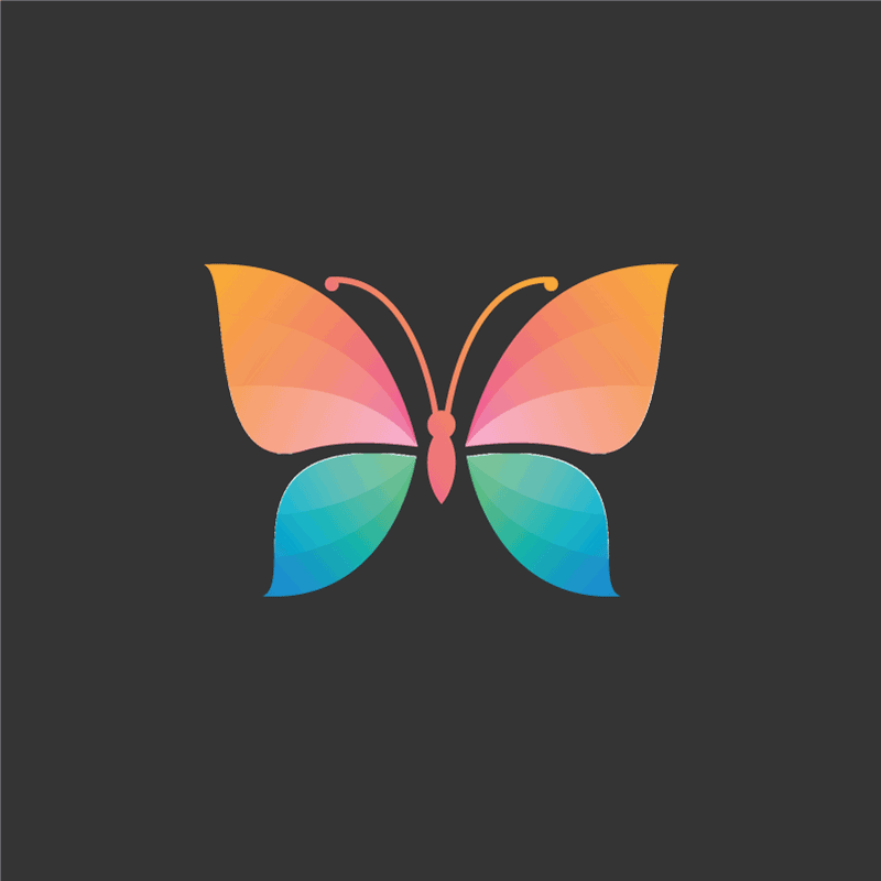 乙烯基地毯特性展现生动蝴蝶理念 - TenStickers