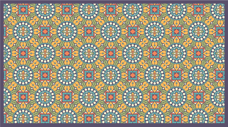 乙烯基地毯镶嵌色彩缤纷的黄色组合 - TenStickers