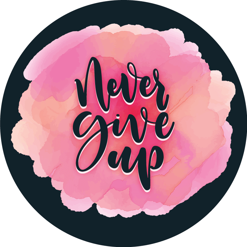 乙烯基地毯与短语 坚持不懈 - TenStickers