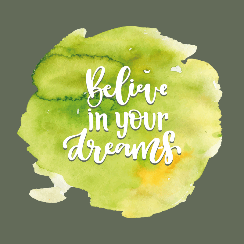 乙烯基地毯与短语 相信抱负 - TenStickers