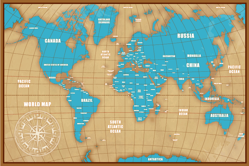 乙烯基地毯 蓝色国家设计 - TenStickers