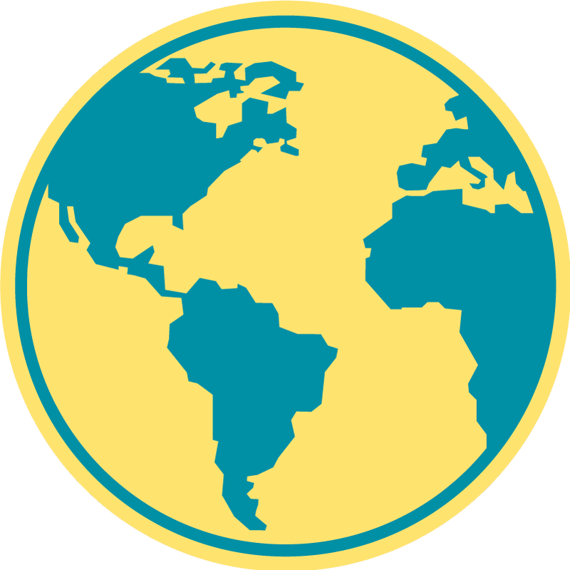 圆形乙烯基地毯 地理世界地图 - TenStickers