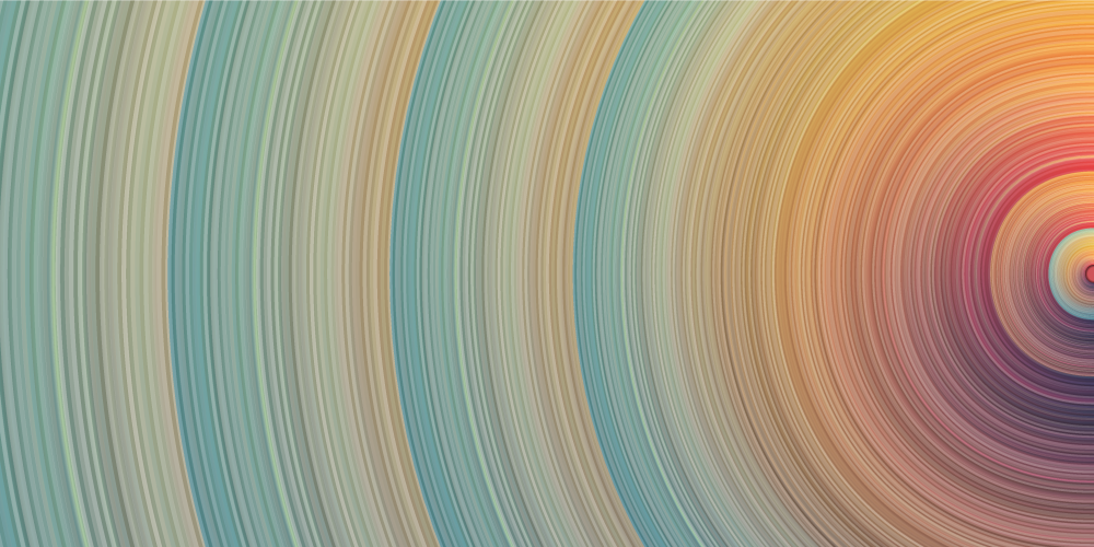 极简主义螺旋色彩波纹 - TenStickers