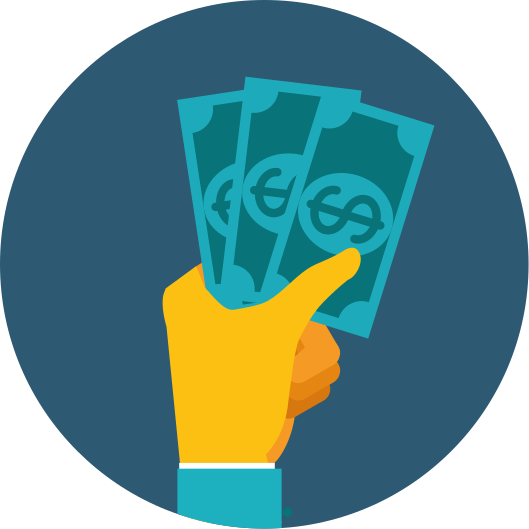 乙烯基地毯手握现金 - TenStickers