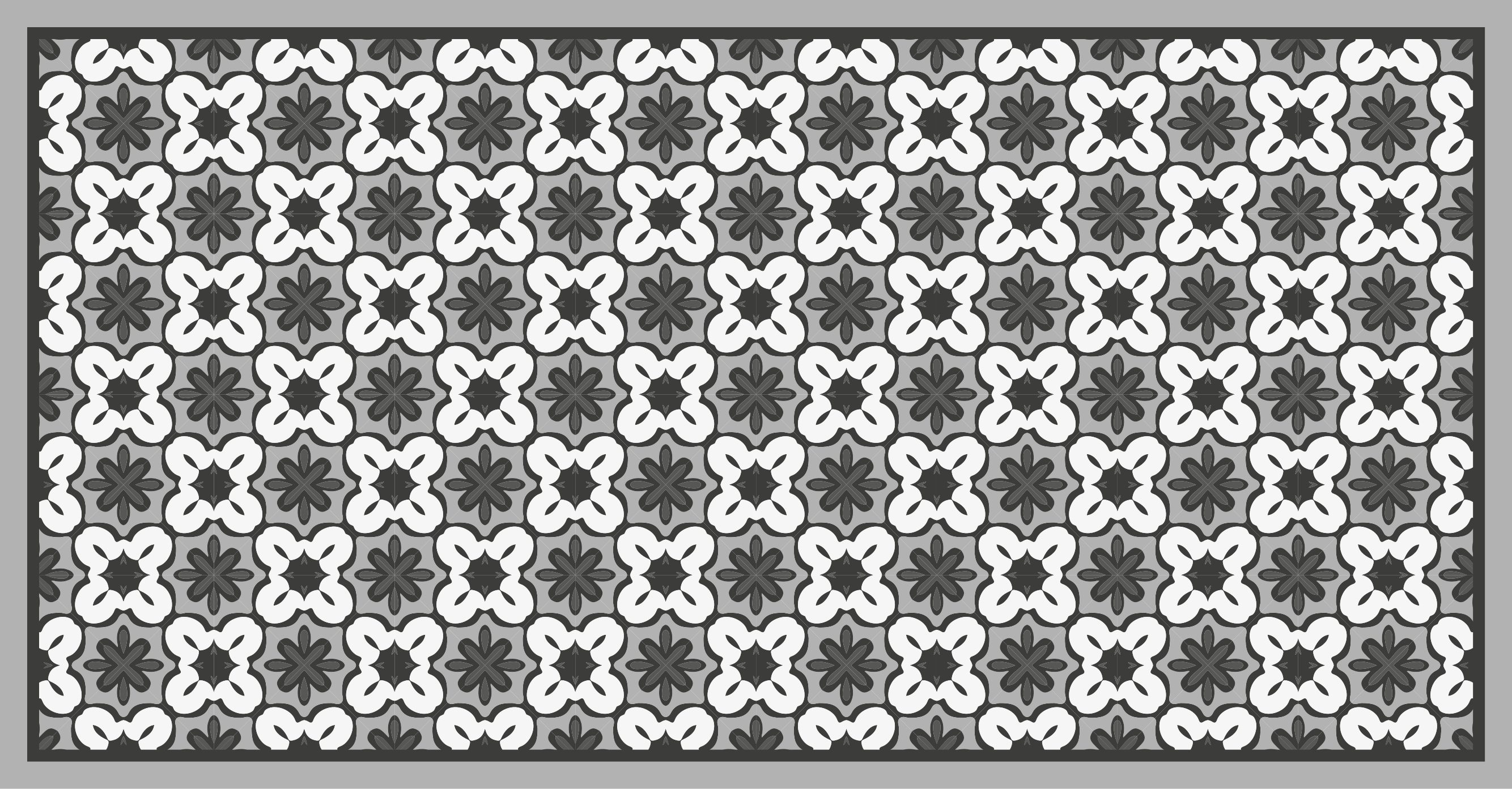 乙烯基地毯镶嵌经典花卉图案 - TenStickers