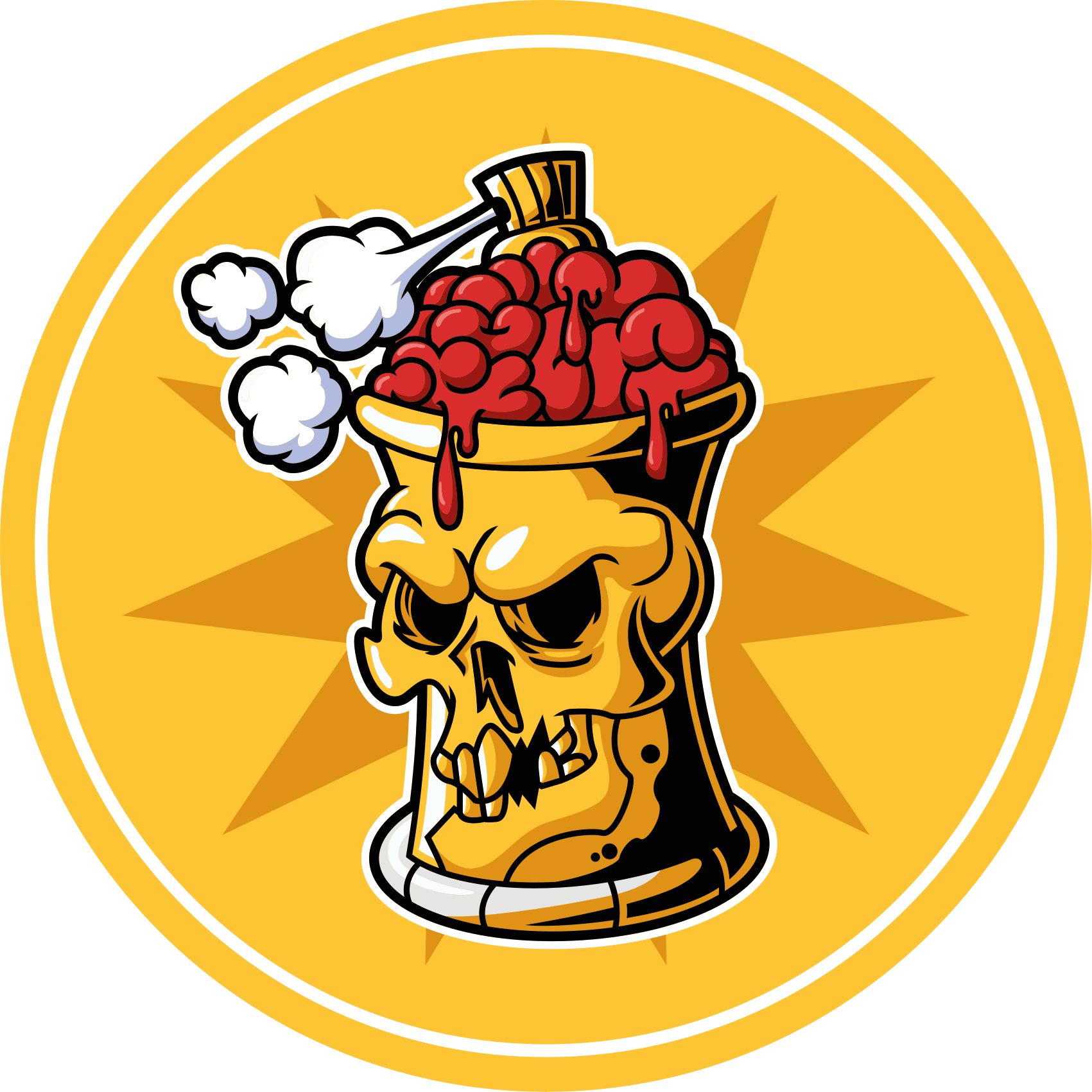 乙烯基地毯骷髅脑碗 - TenStickers