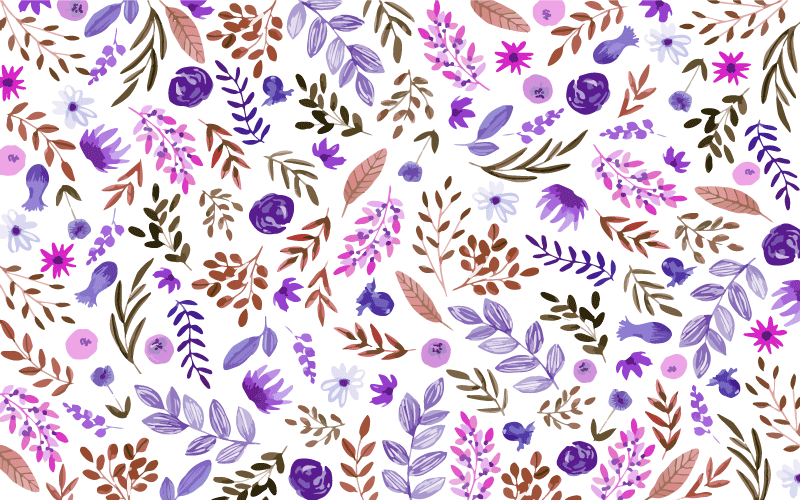 乙烯基花草地毯自然图案设计 - TenStickers