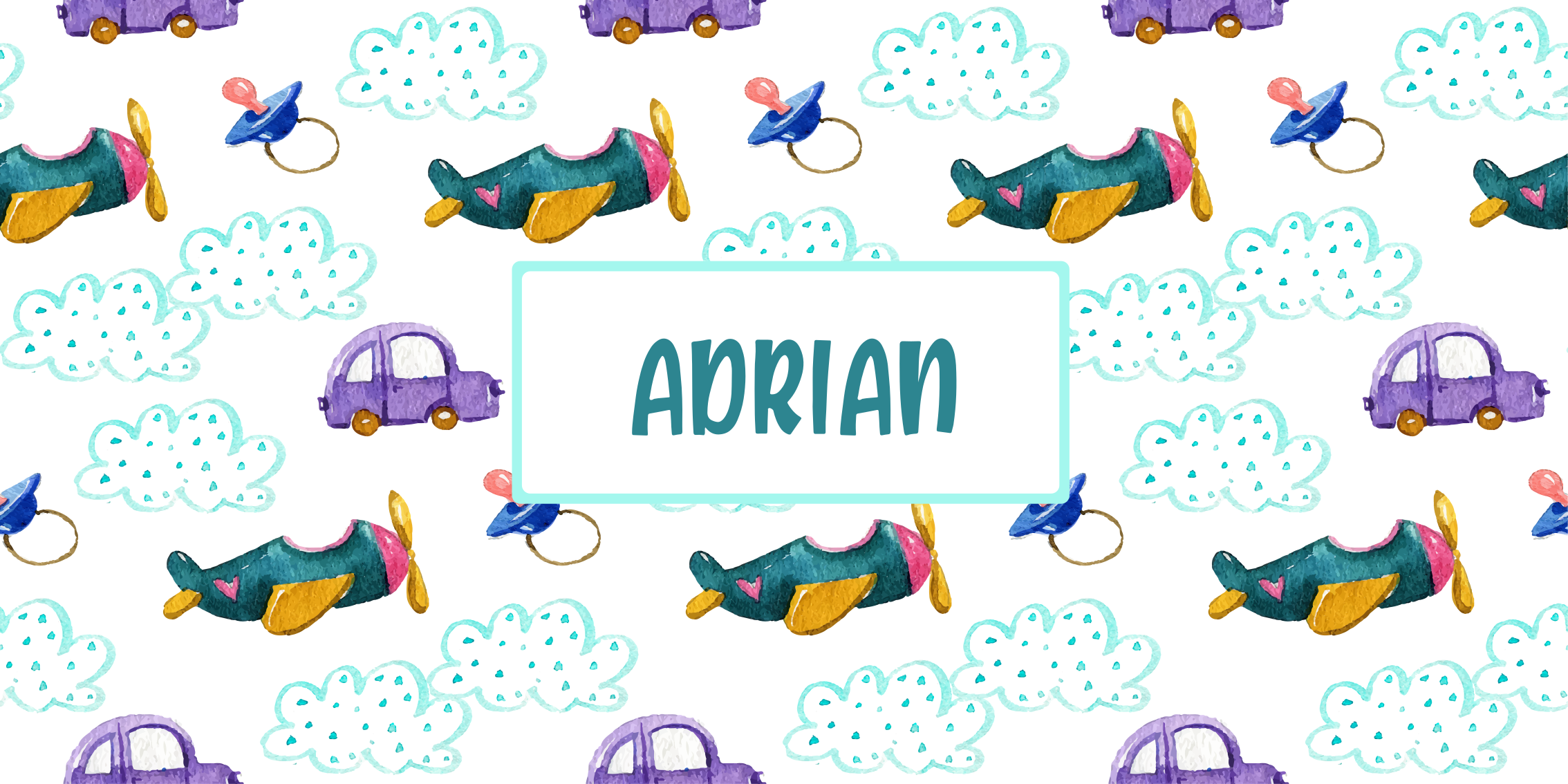 乙烯基地毯名称 梦幻飞机主题 - TenStickers