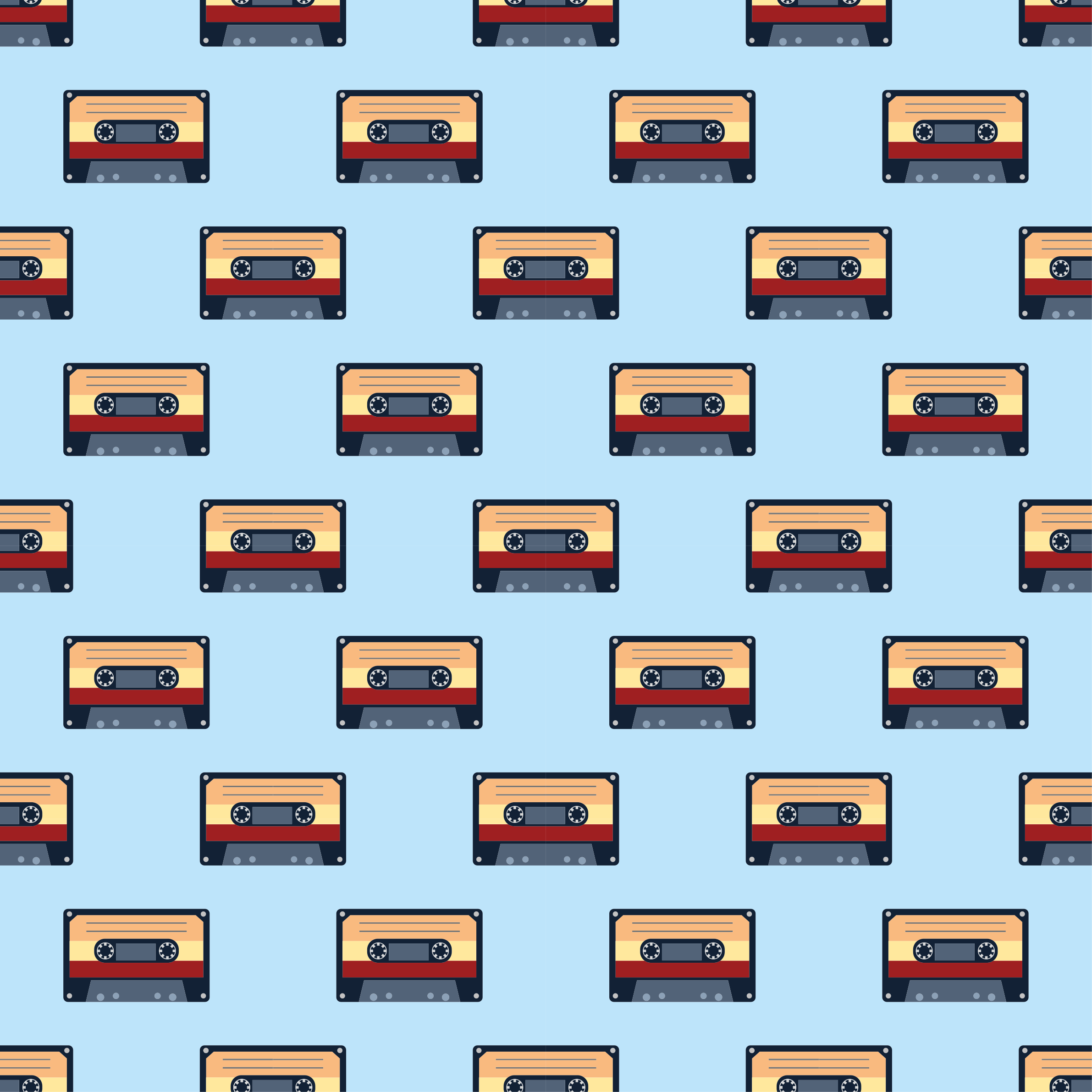 乙烯基地毯复古卡带创意 - TenStickers