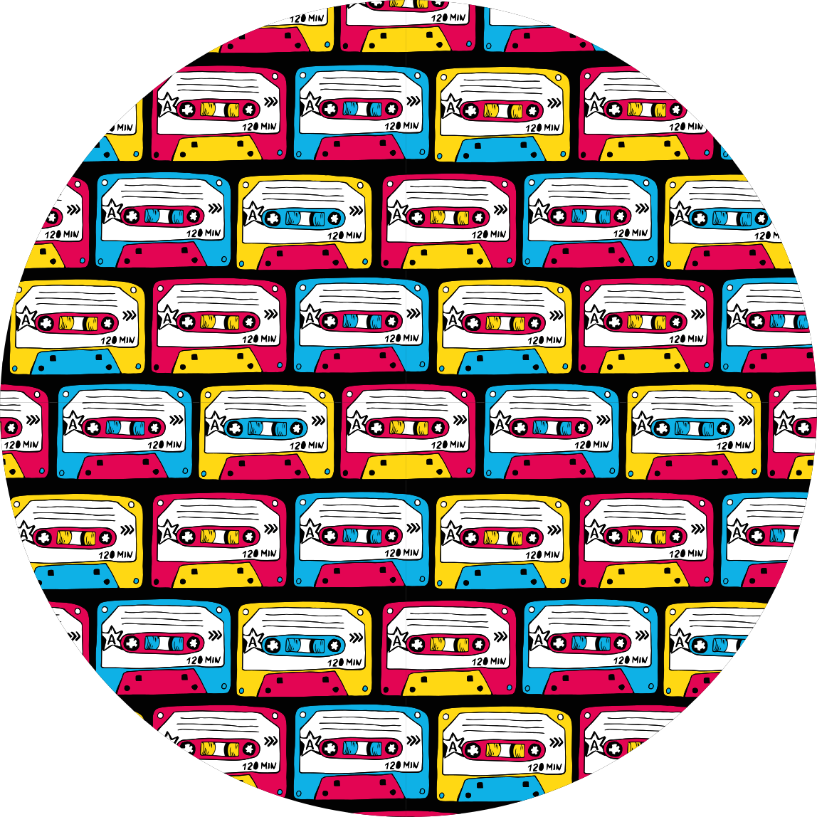 乙烯基复古地毯生动的卡带设计 - TenStickers