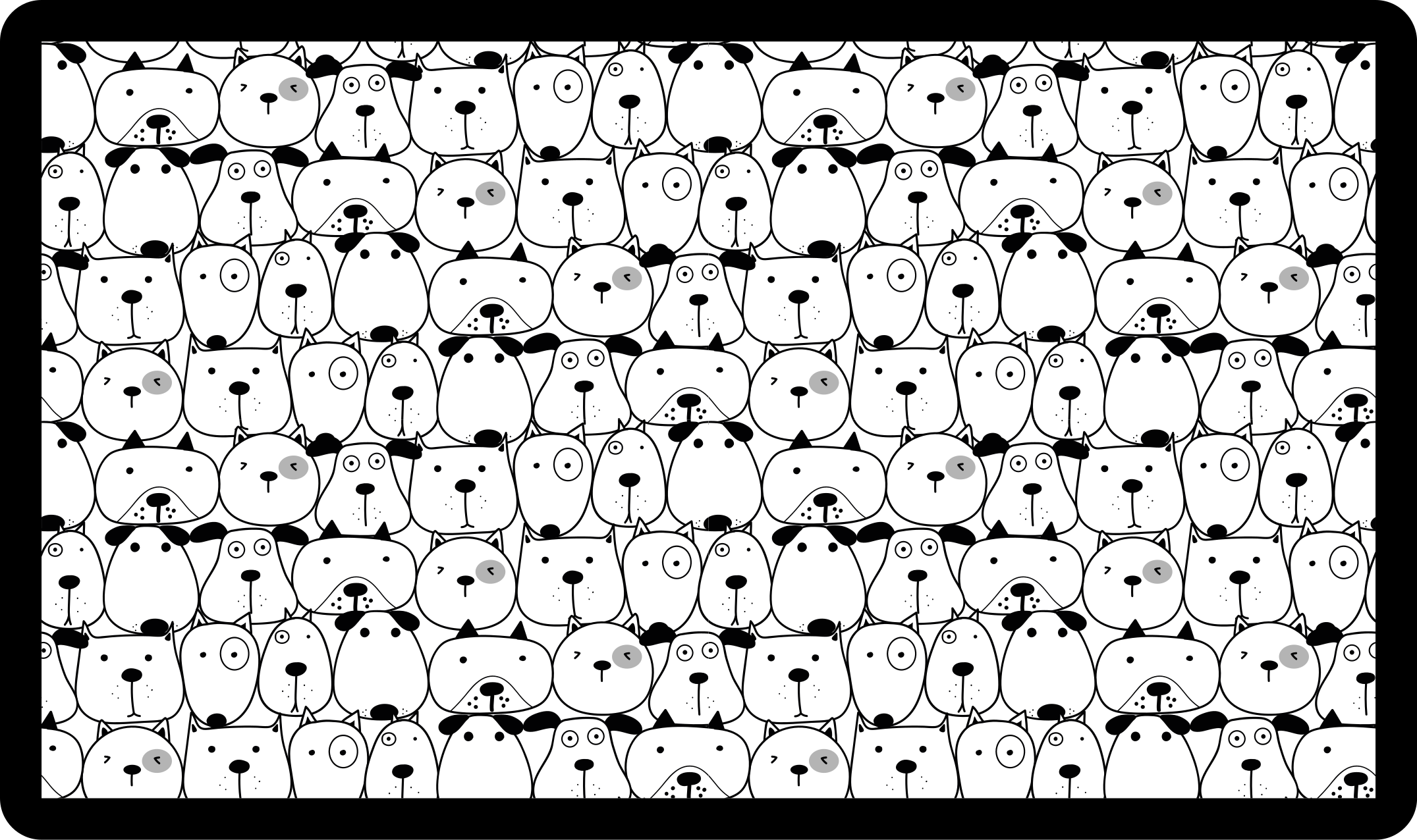 乙烯基地毯动物可爱生物面孔 - TenStickers