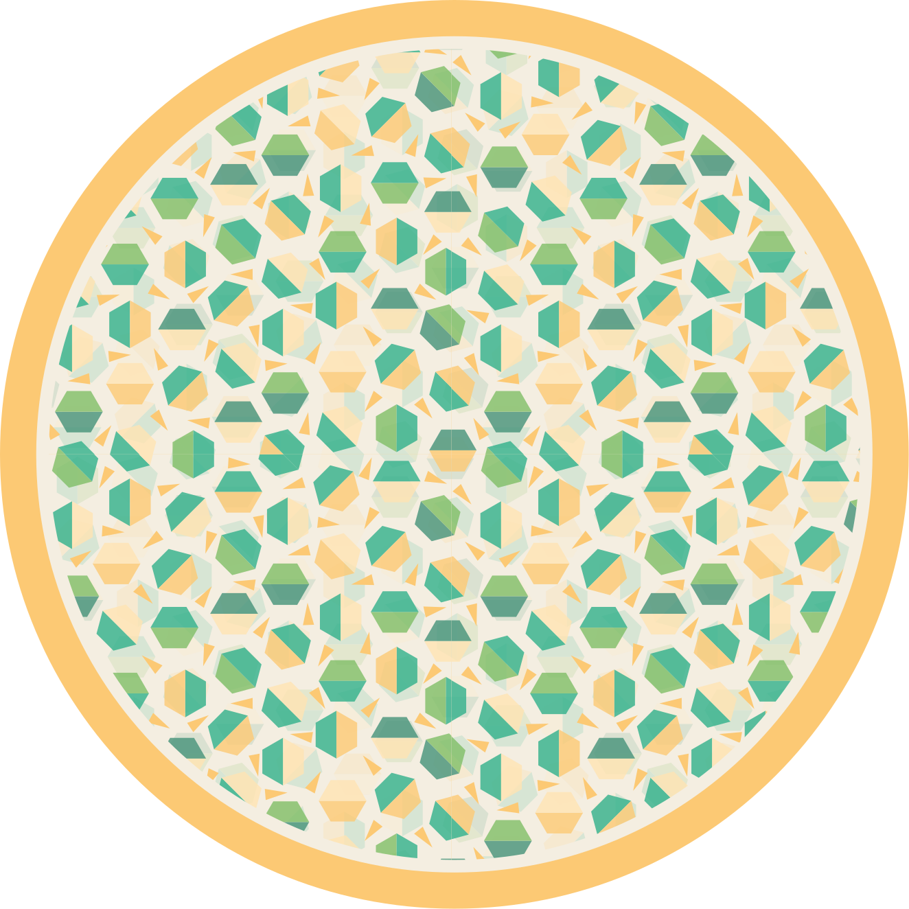 乙烯基地毯几何六边形概念 - TenStickers