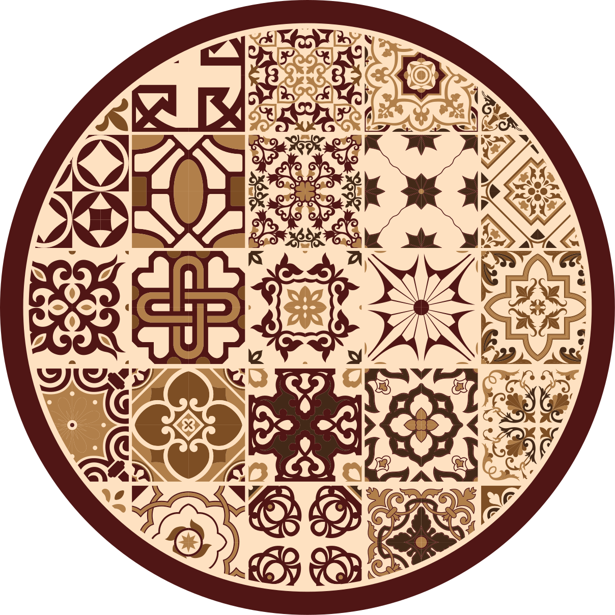 乙烯基地毯展现生动的马赛克组合 - TenStickers