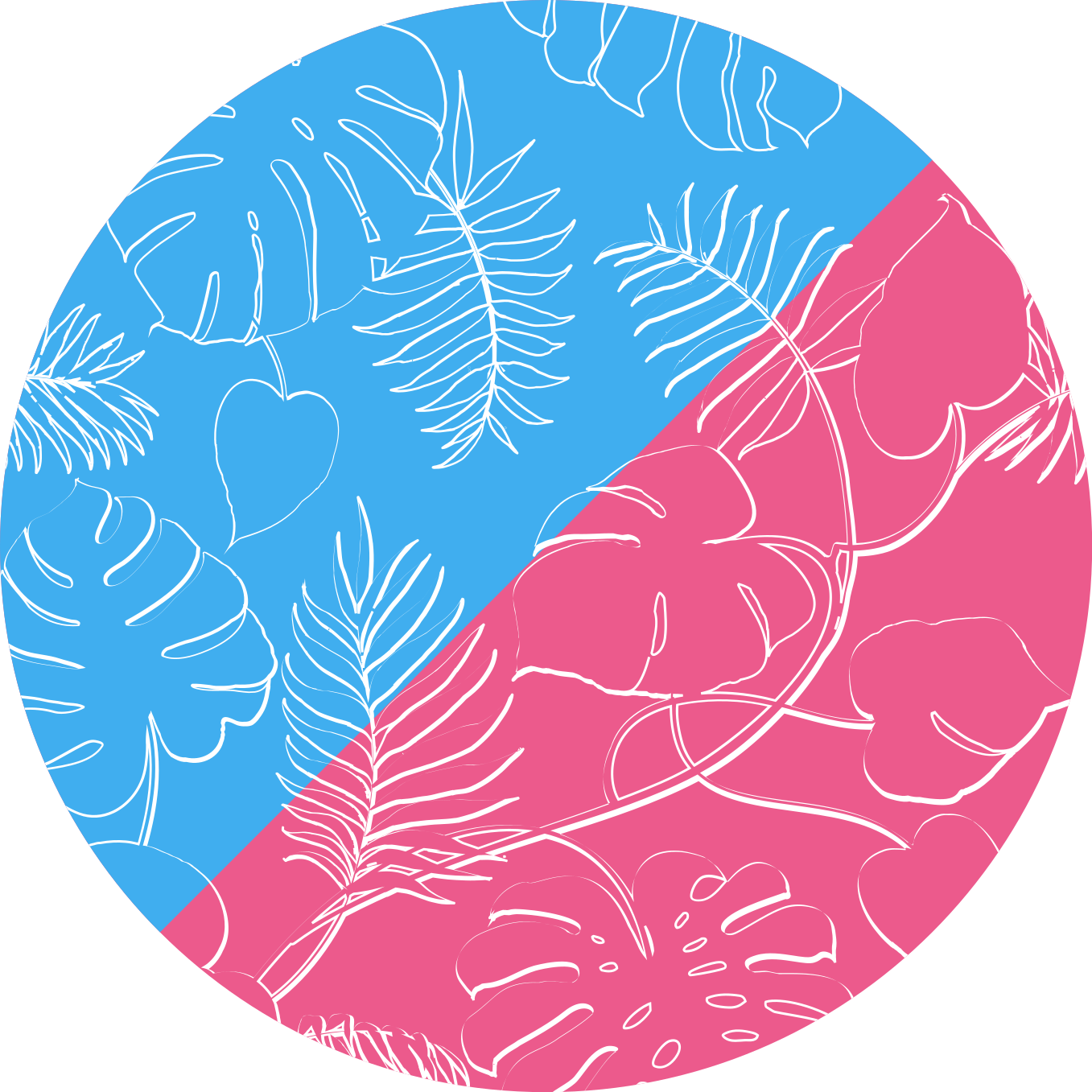 乙烯基地毯特性适合热带绿叶环境 - TenStickers