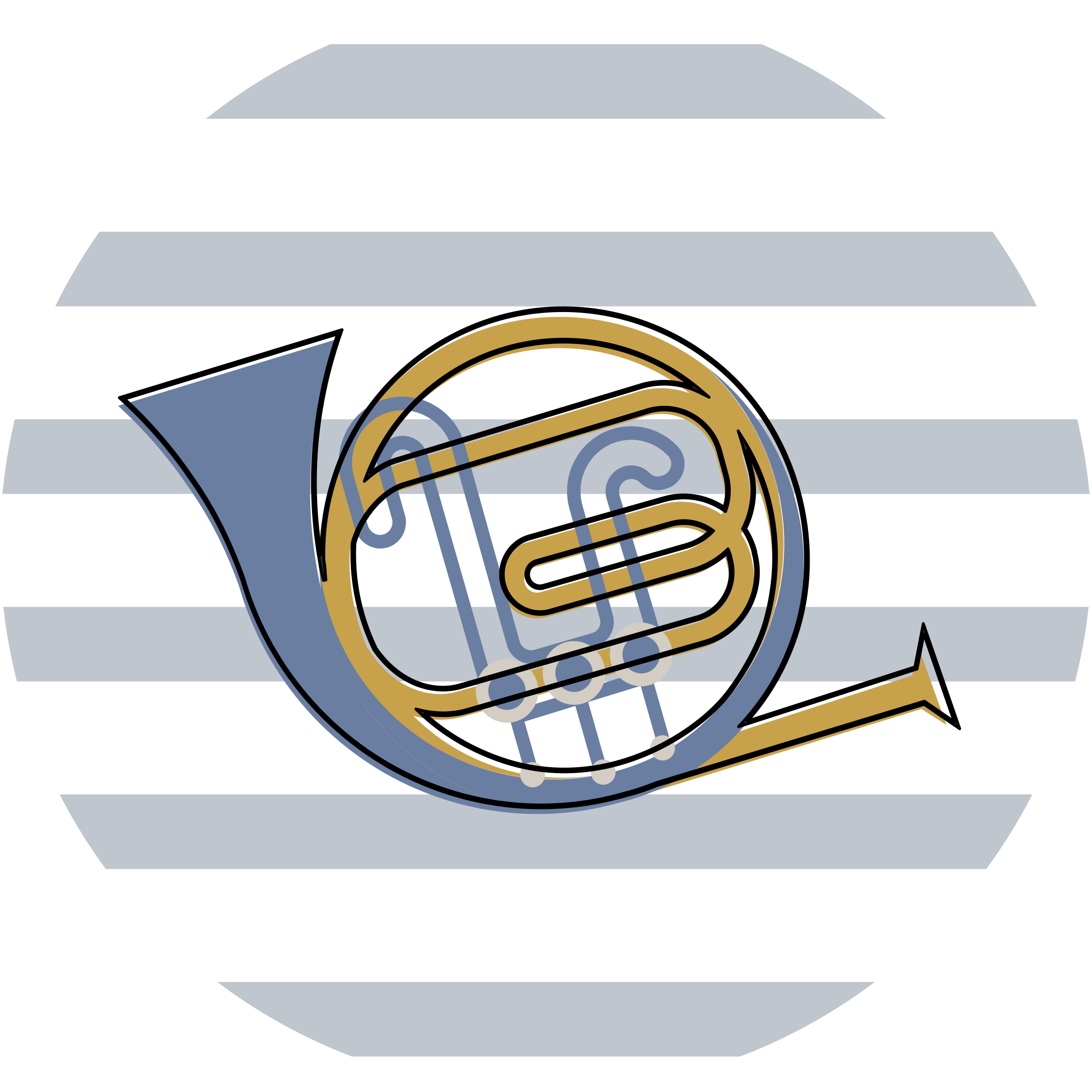 圆形乙烯基地毯音乐喇叭设计 - TenStickers