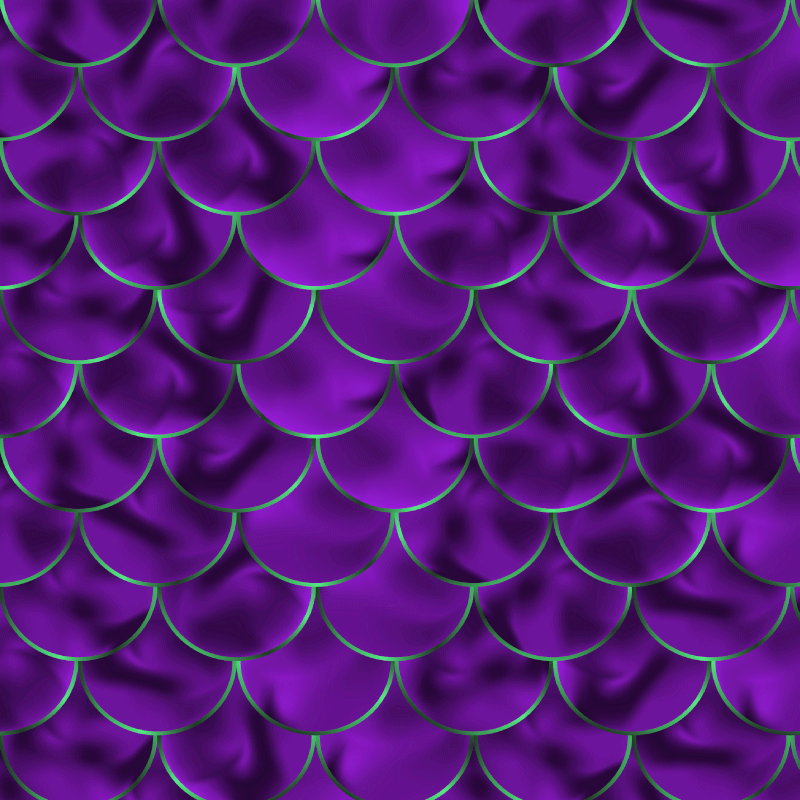 乙烯基地毯动物印花美人鱼鳞片图案 - TenStickers