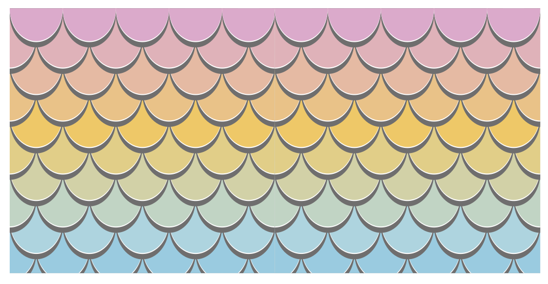 乙烯基地毯 彩色鳞片图案 - TenStickers