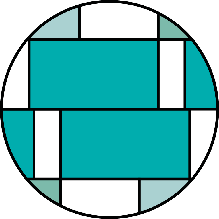 乙烯基地毯几何图案青绿色设计 - TenStickers