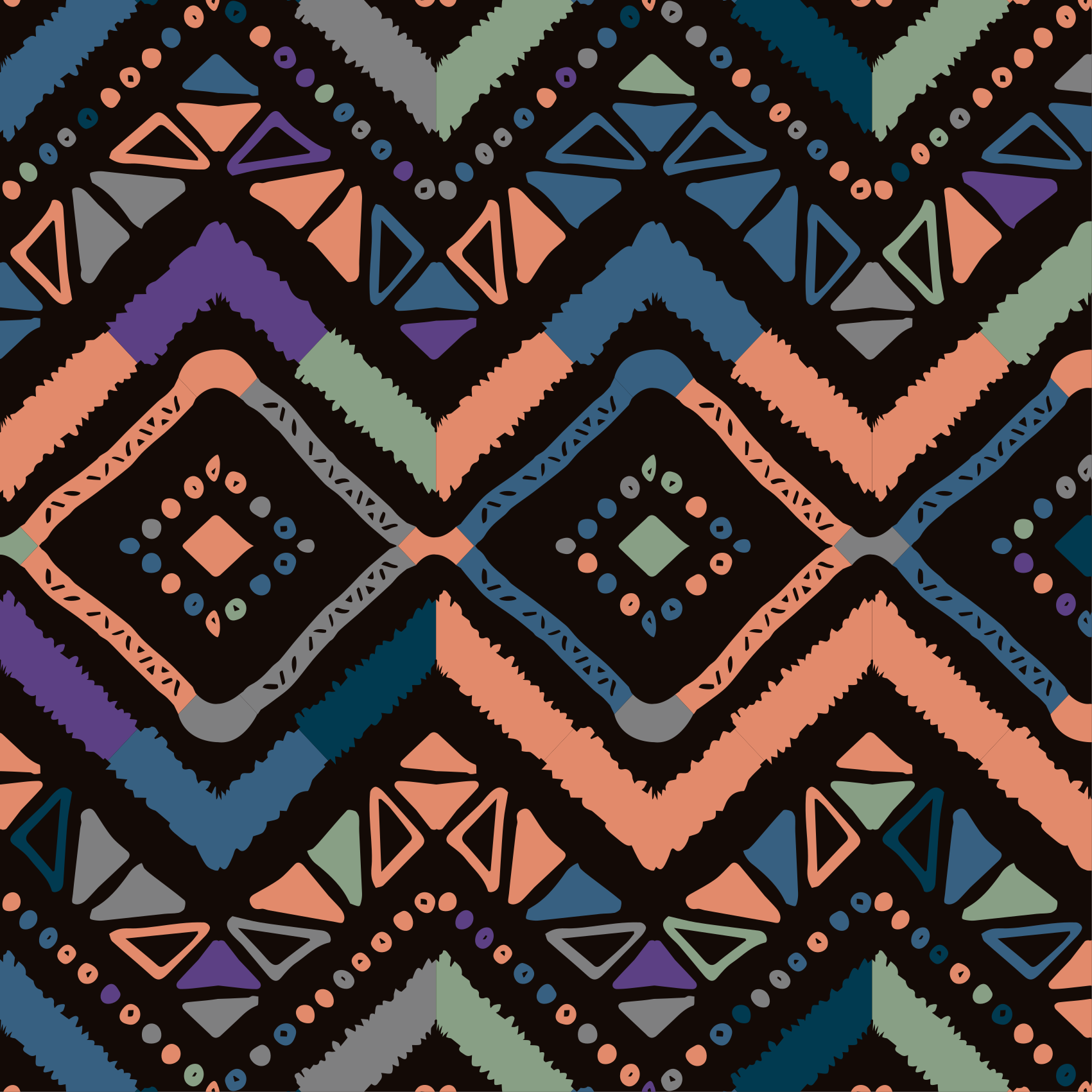 乙烯基地毯几何色块设计 - TenStickers