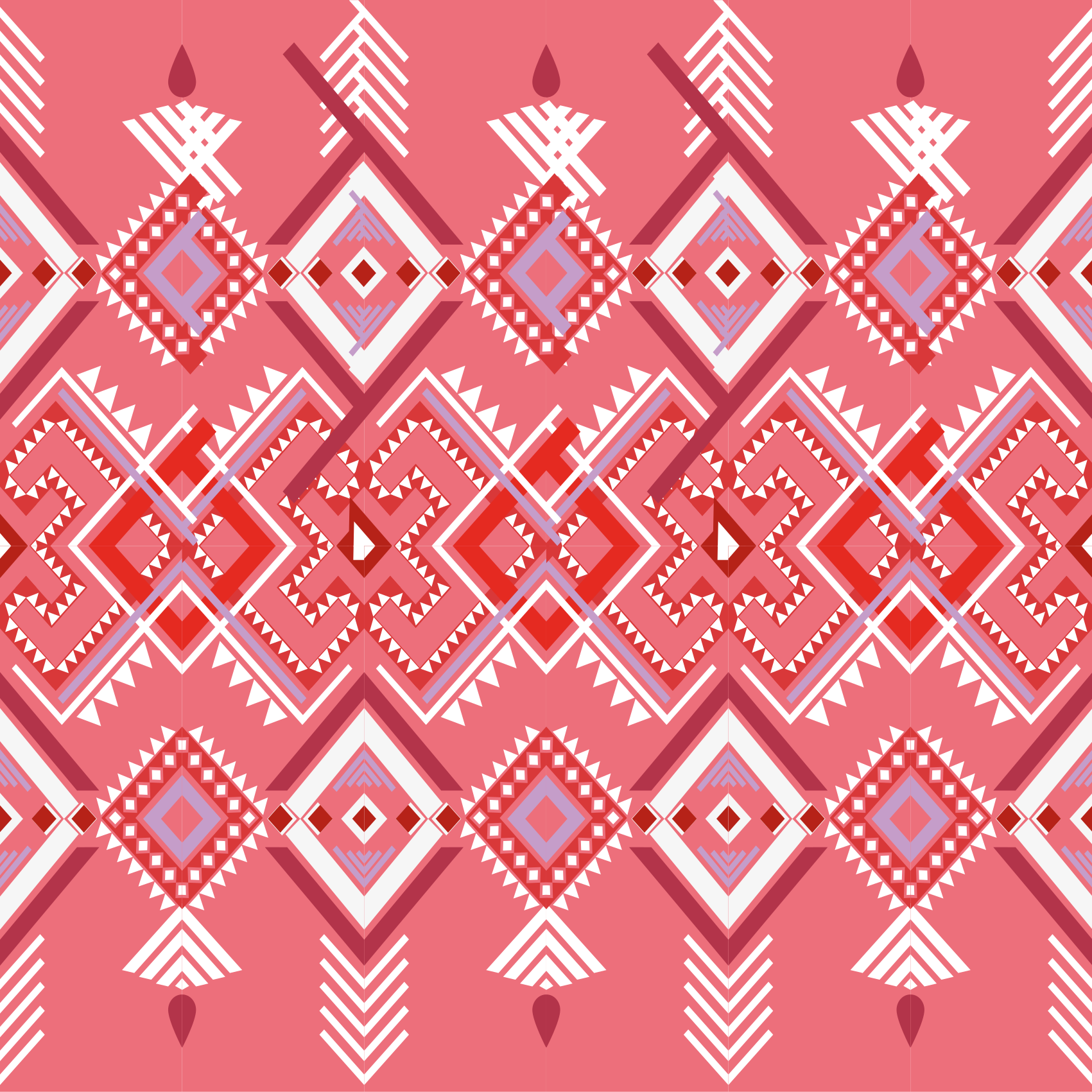 民族乙烯基地毯部落图案马赛克 - TenStickers