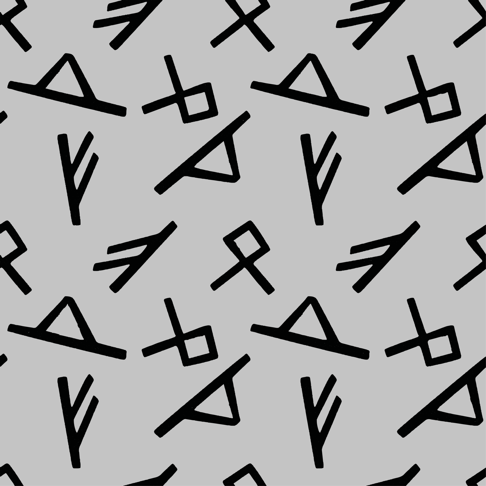 乙烯基地毯几何时尚黑色图形 - TenStickers