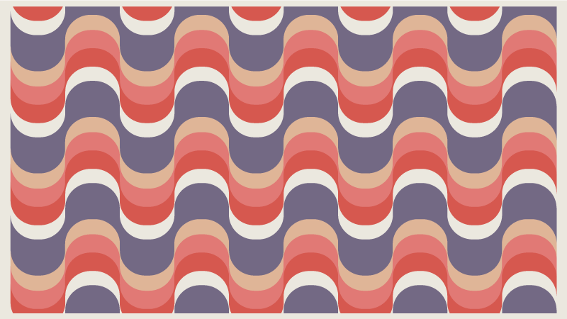 乙烯基地毯几何波浪色彩调色板 - TenStickers