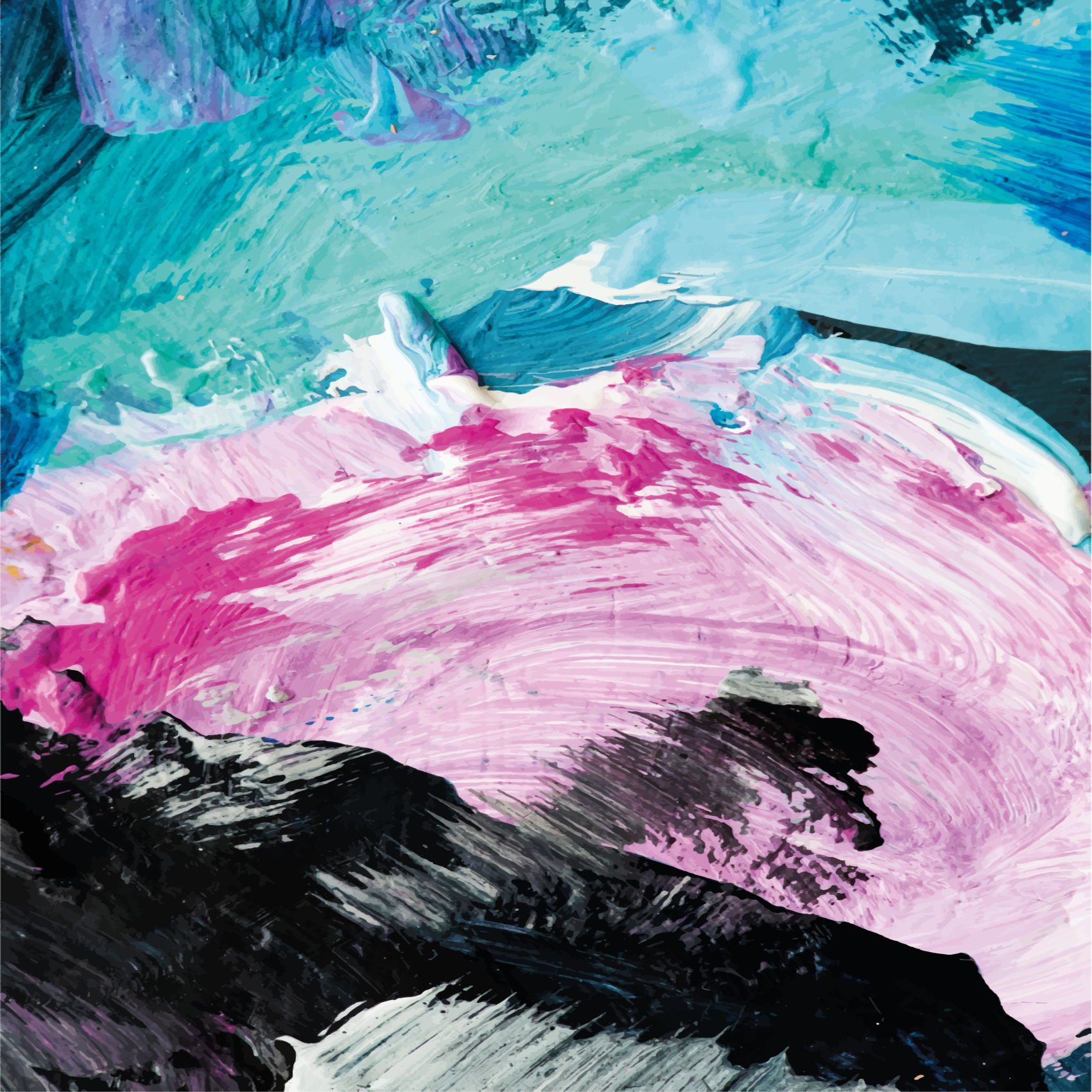 乙烯基地毯 抽象色彩爆炸 - TenStickers