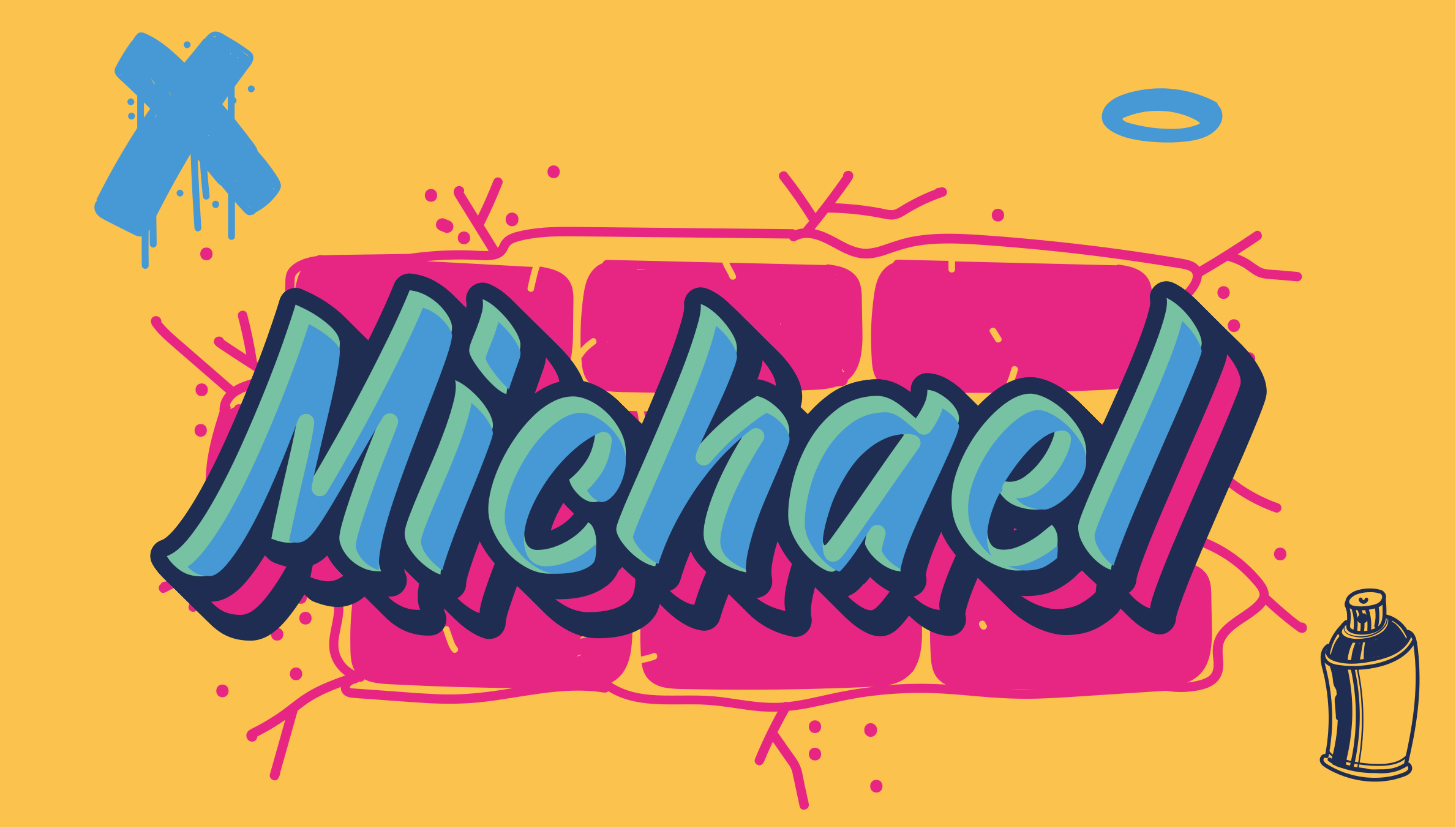 乙烯基地毯定制涂鸦名字 - TenStickers