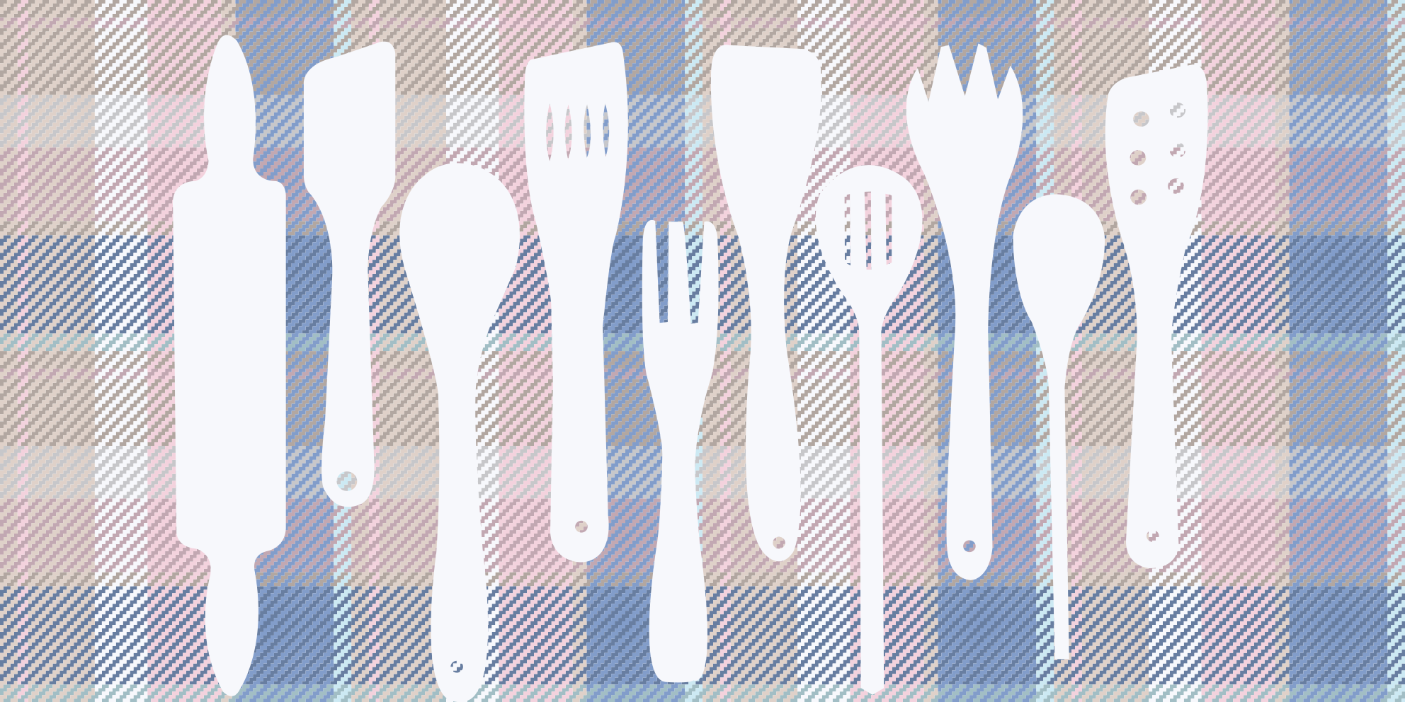 乙烯基厨房地毯与厨具轮廓设计 - TenStickers