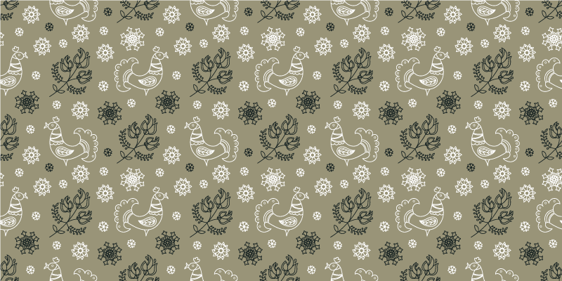 乙烯基地毯名称：迷人的动物图案 - TenStickers