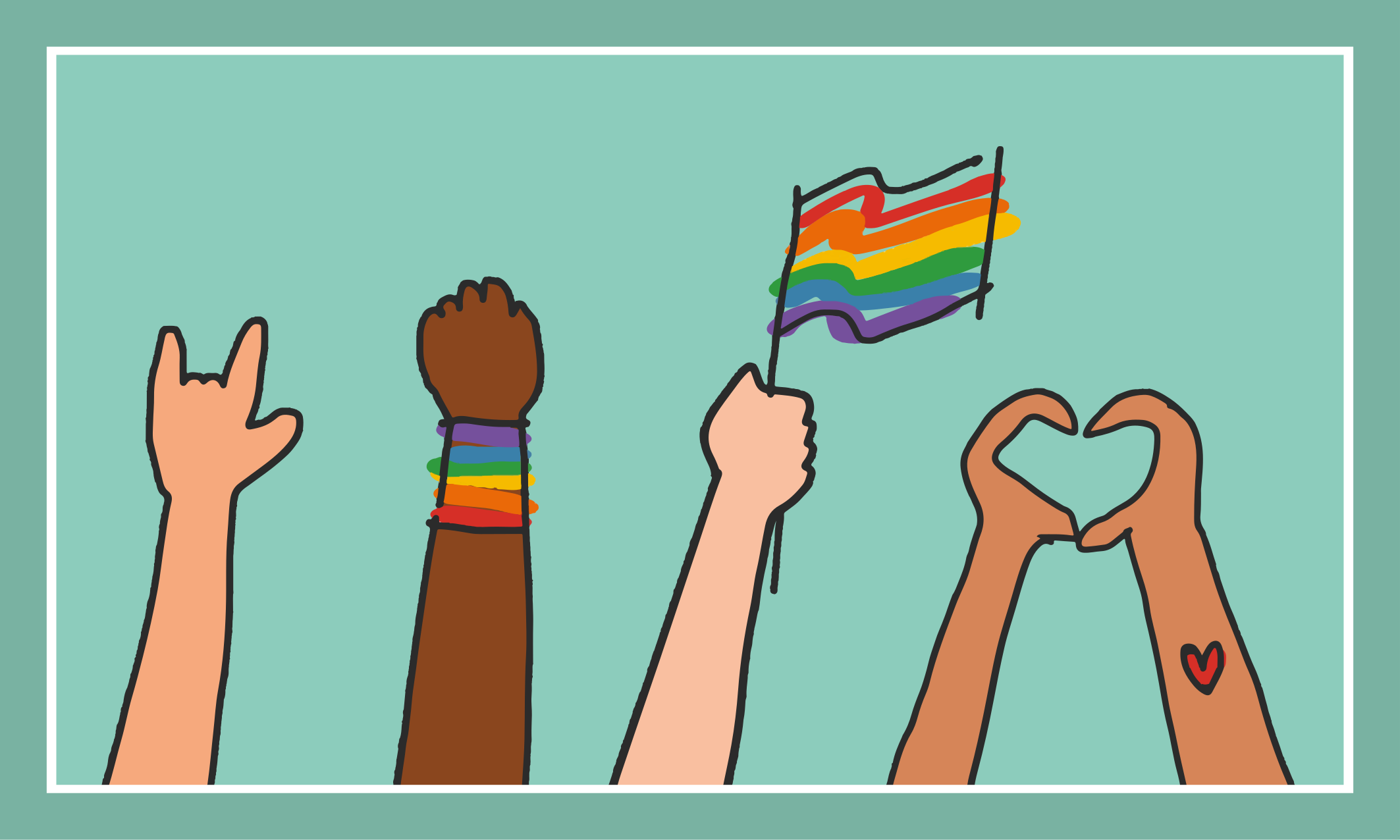 乙烯基地毯 多样化的手势 - TenStickers