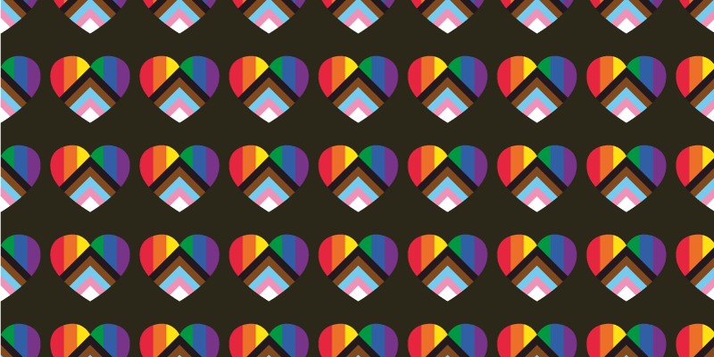 乙烯基地毯呈现多彩心形图案 - TenStickers