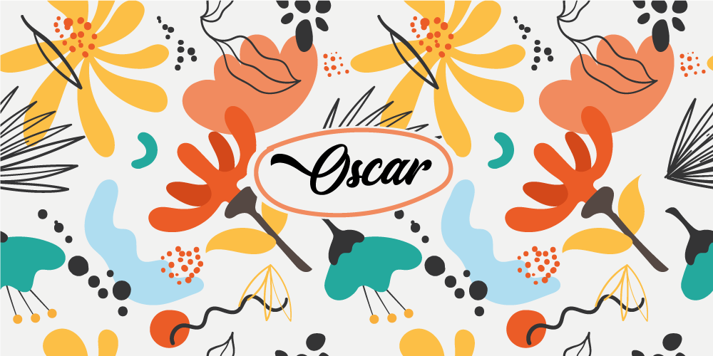 卧室乙烯基地毯定制抽象花卉设计 - TenStickers