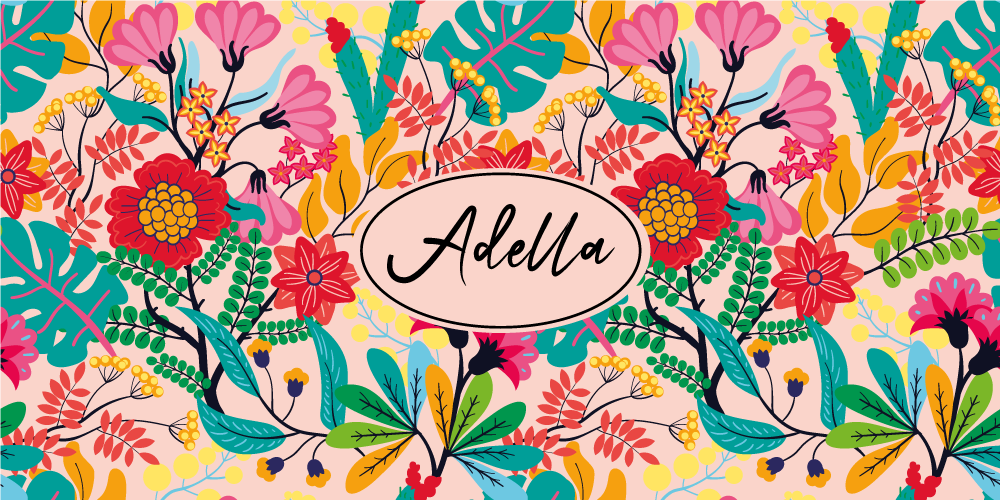 卧室乙烯基地毯花卉定制设计 - TenStickers