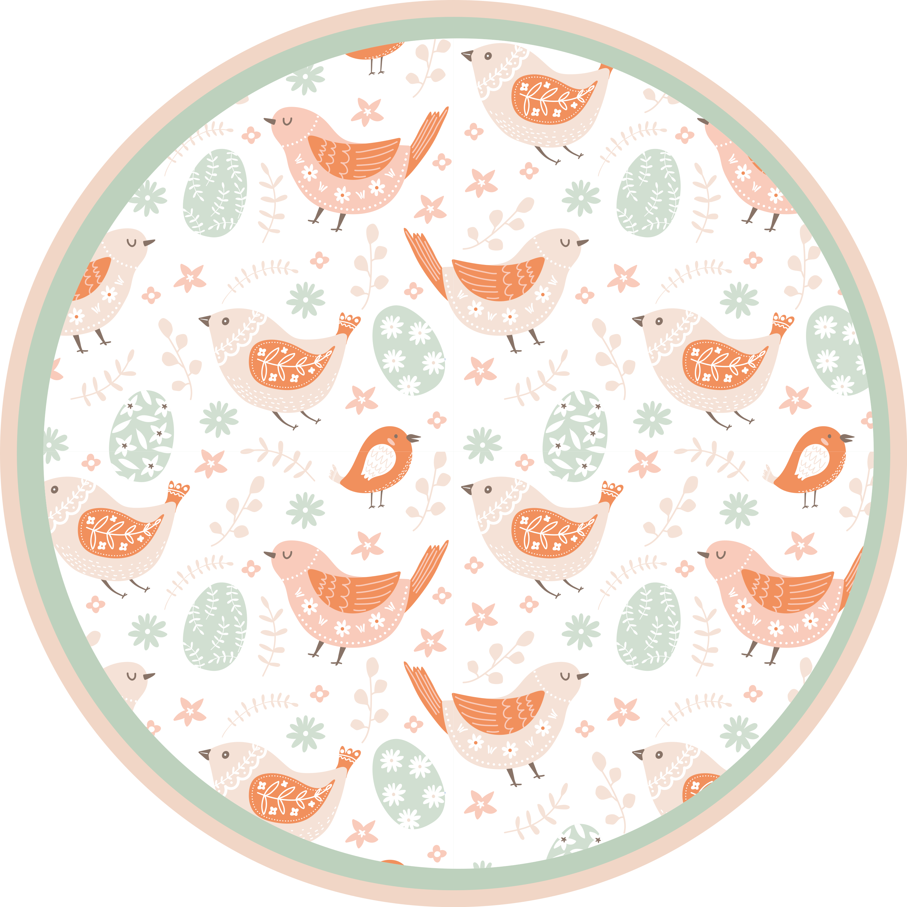 乙烯基地毯特性展现迷人的鸟类图案 - TenStickers