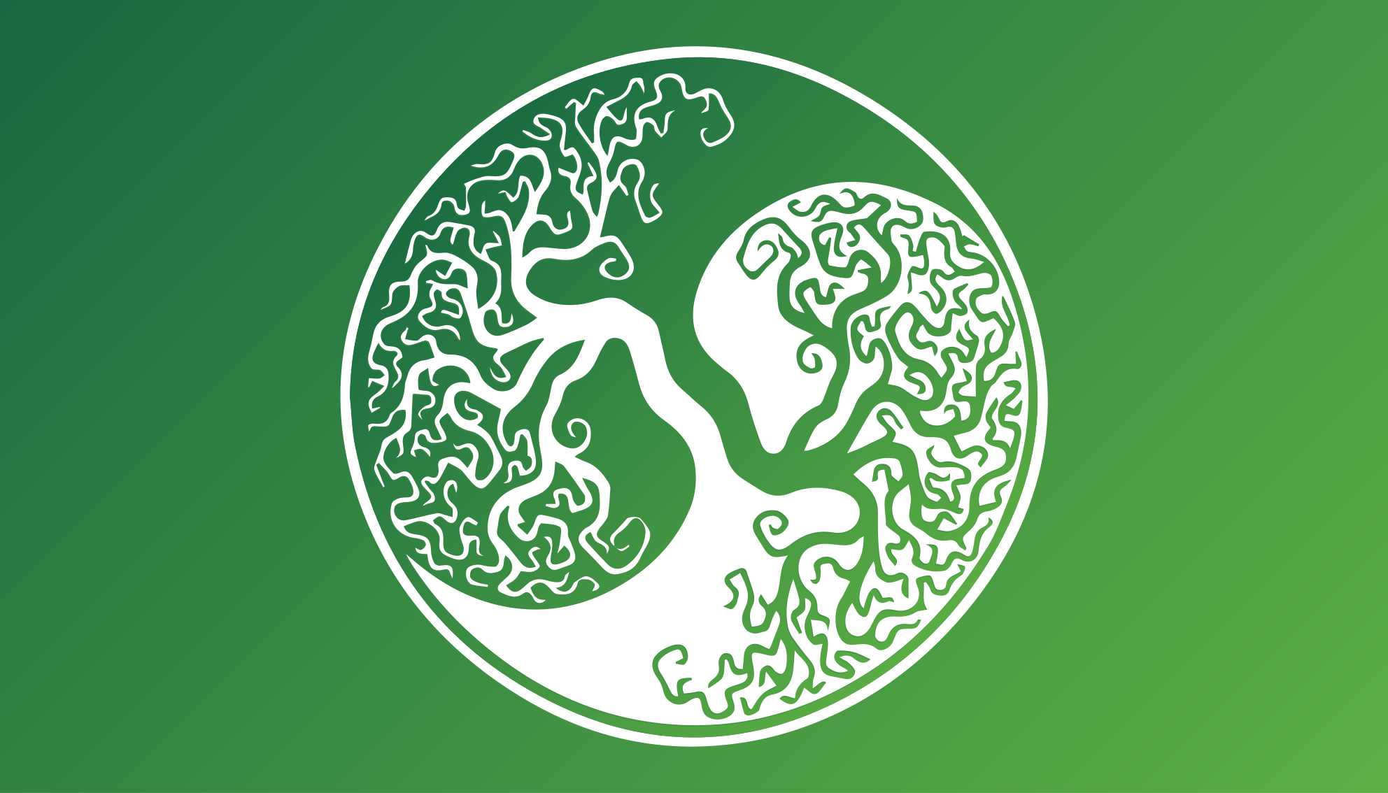 原始阴阳生命之树长方形地毯 - TenStickers