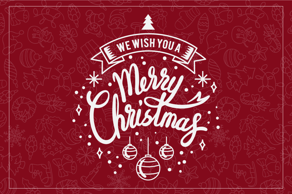 乙烯基地毯圣诞祝您节日快乐 - TenStickers