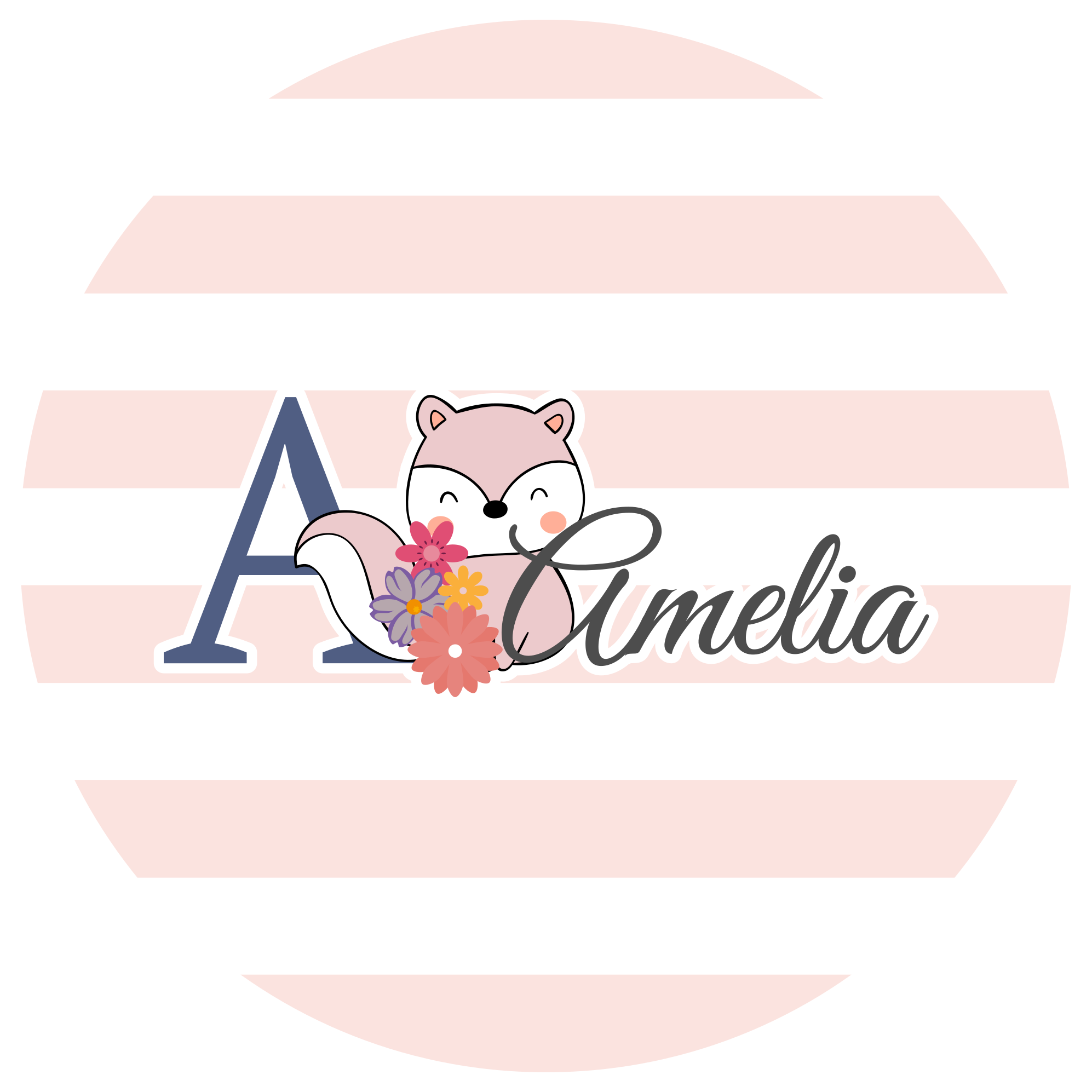 乙烯基地毯名称可定制狐狸设计 - TenStickers