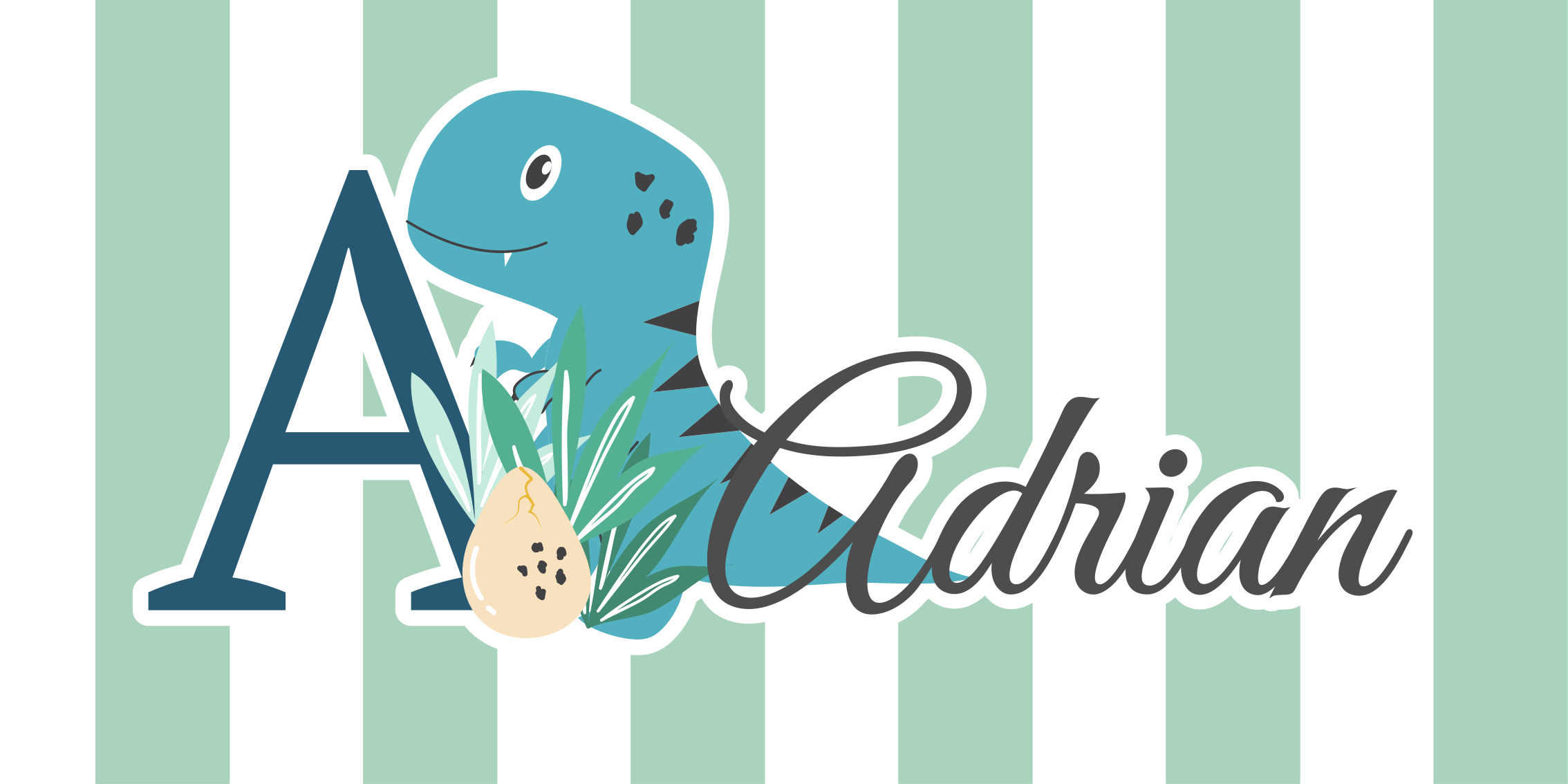 乙烯基地毯托儿所宝宝雷克斯姓名首字母设计 - TenStickers