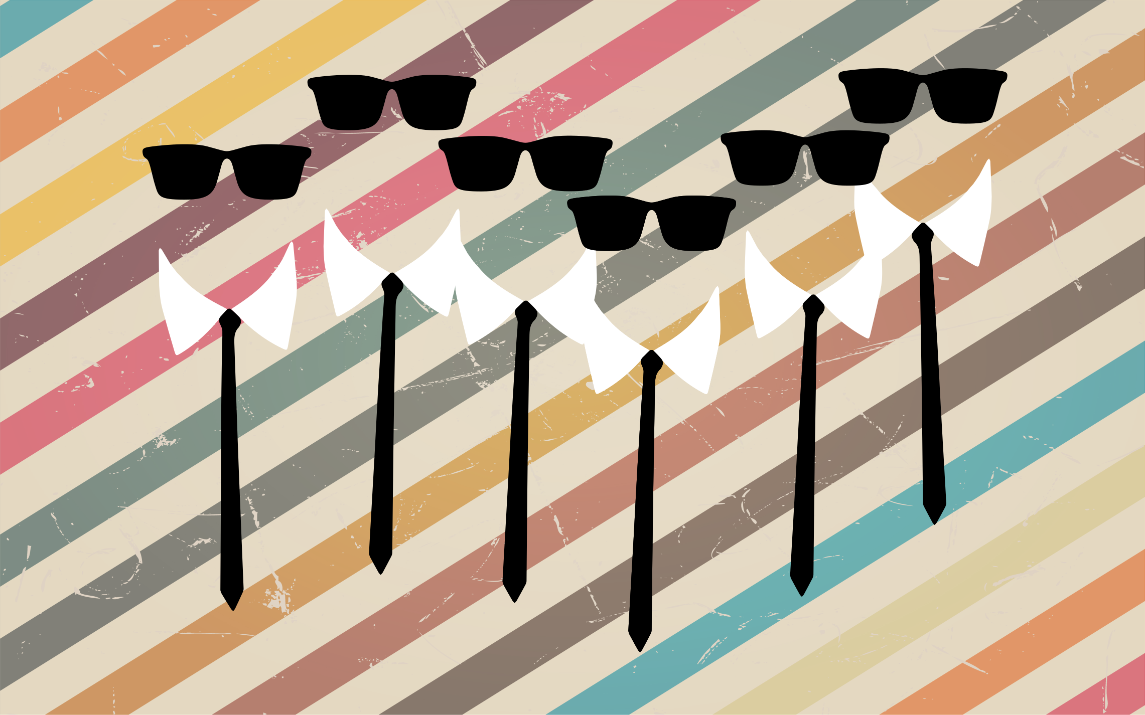 乙烯基地毯条纹优雅团体服装 - TenStickers