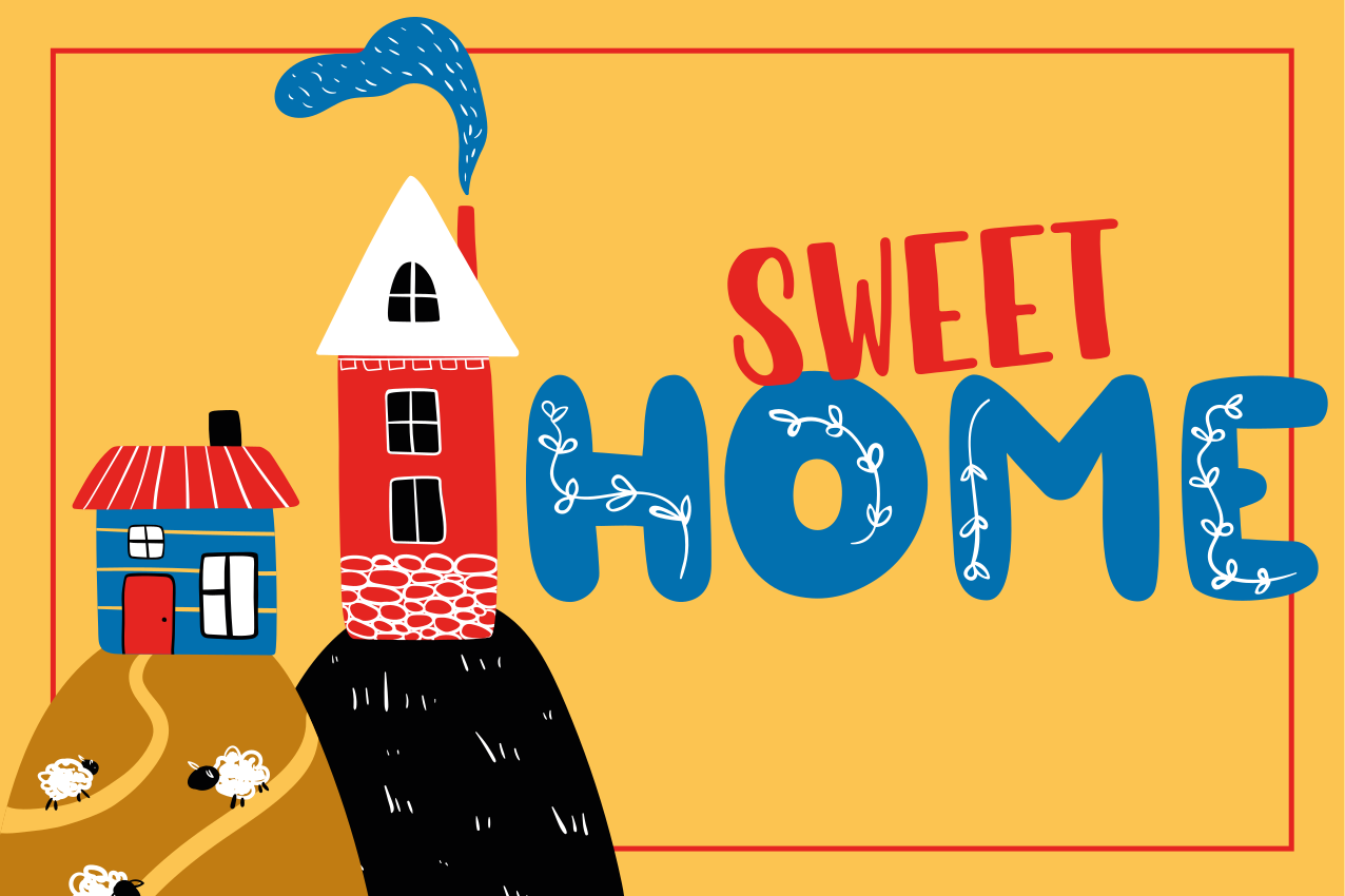 乙烯基地毯入口大厅甜蜜家园 - TenStickers