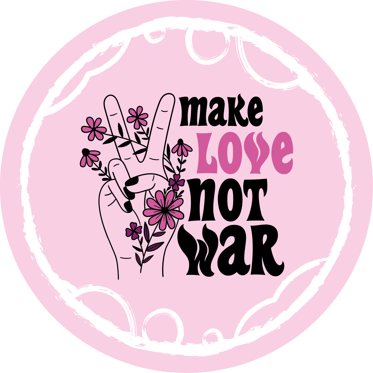 在和平标志老式地毯上做爱报价 - TenStickers