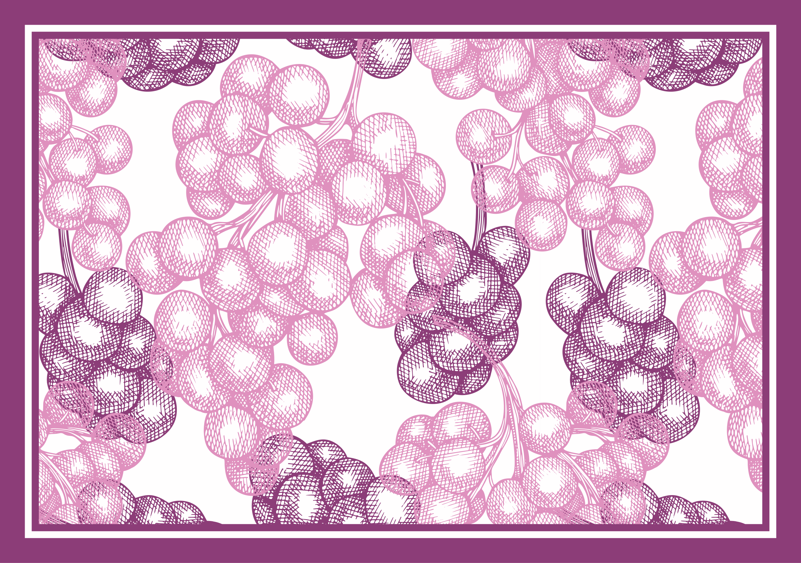 乙烯基花草地毯紫葡萄设计 - TenStickers