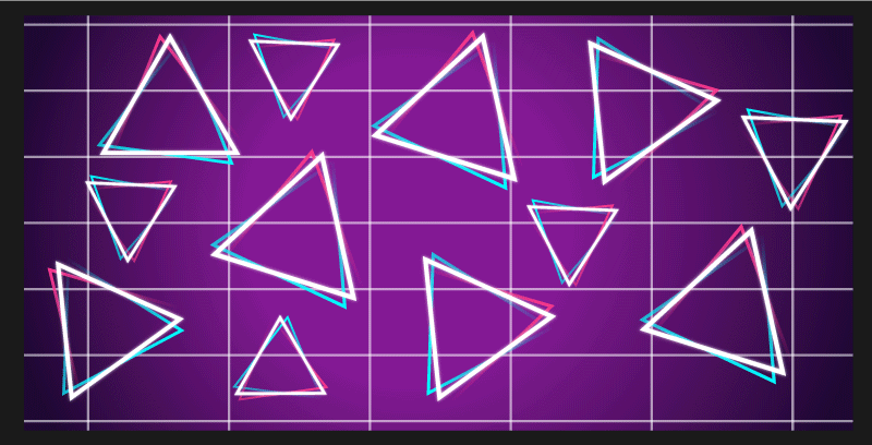 乙烯基地毯几何生动三角形图案 - TenStickers